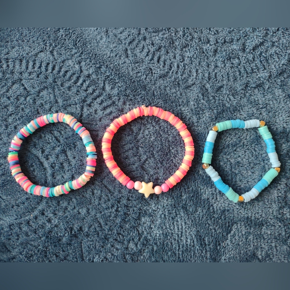 Colorful Kids Beaded Bracelets Set